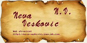 Neva Vesković vizit kartica